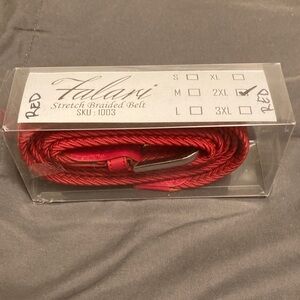 Falari Red Braided Belt 2XL